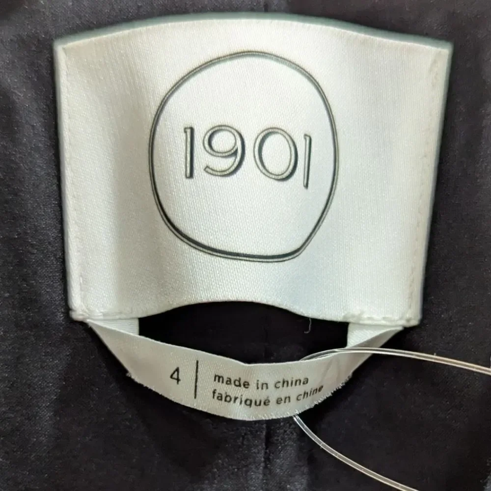 1901 Women's 4 Black Double Breasted Blazer NWT